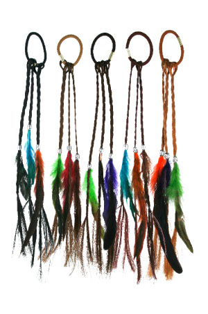Hair Clip with Feather #3049-04 ASST -dz