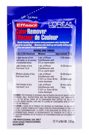 LOREAL EFFASOL COLOR REMOVER DISPLAY #17
