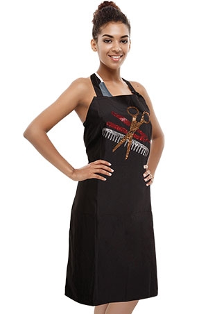 Liz Apron AF1-IRON on Grooners Rhinestone #LIZ98862-BLACK-pc
