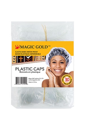 Magic Gold 30pcs Clear Shower Caps(Clear) #1592