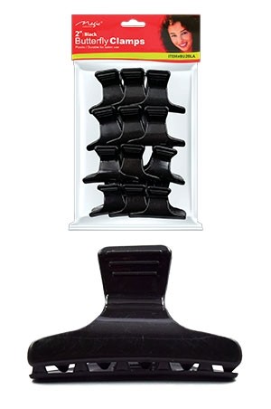 Magic Butterfly Clamps 2" - Black #BU2BLA - pk