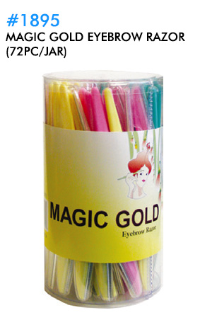 Magic Gold Eyebrow Razor(72Pc/Jar) #1895-jar