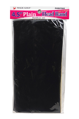 Magic Gold Head Band-Plain(4.5")-Black #PHB07060-dz
