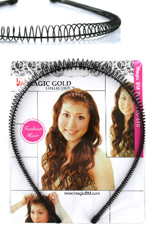 Magic Gold Metal Hair Band  #5170 Black- dz