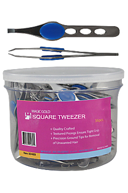 Magic Gold Square Tip Tweezers #92489 (36/jar) -jar