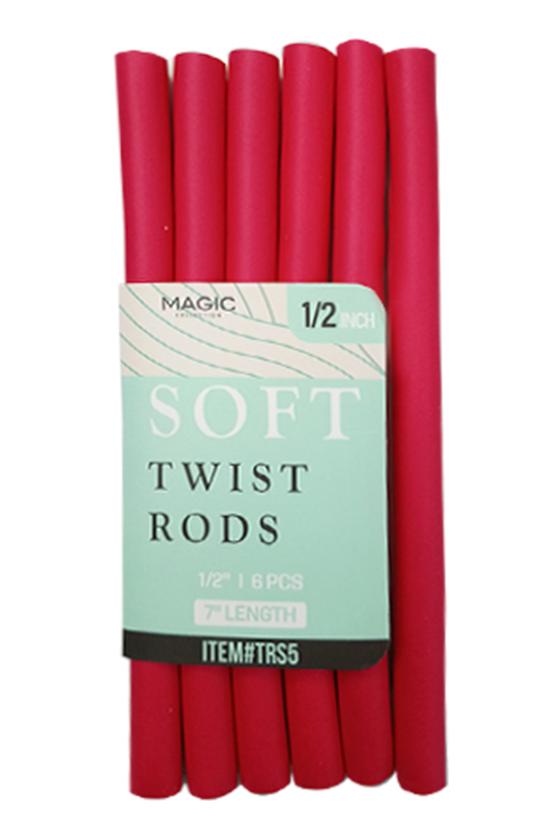 Magic Soft Twist Rods 1/2" Red #TRS5 - pc