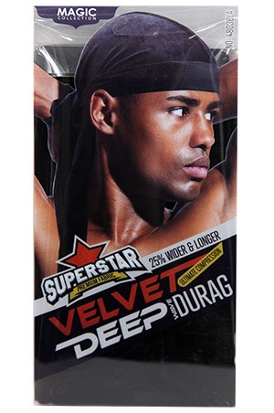 Magic Velvet DuRag #4803BLA-dz *(6pcsx2)