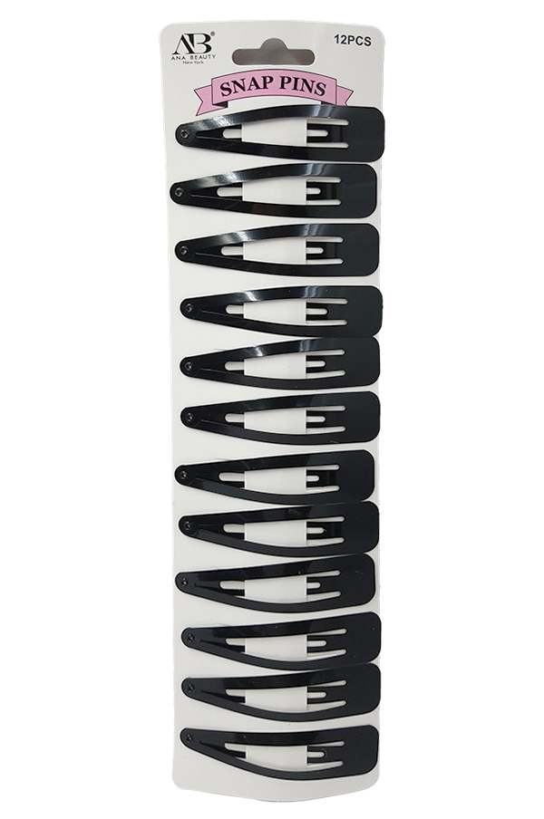 ANA Beauty SNAP PINS (Black) #AP0124BK - dz