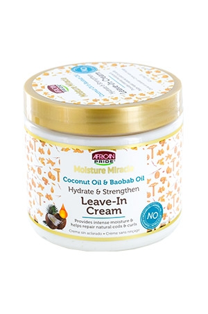 African Pride MoistMiracleCoconu&BabobLeave-InCream(15oz)#76
