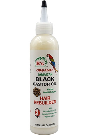 [BSO01099] B's Organic Jamaican  Black C Oil Hair Rebuilder(8oz) #29
