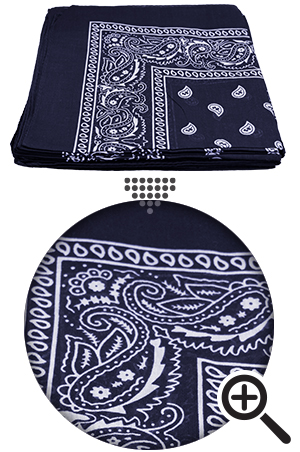 [MG91670] Bandanna 100% Cotton Paisley #1670 Navy -dz