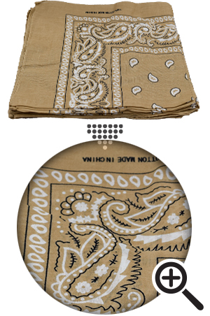 [MG91663] Bandanna 100% Cotton Paisley #91663 Beige -dz