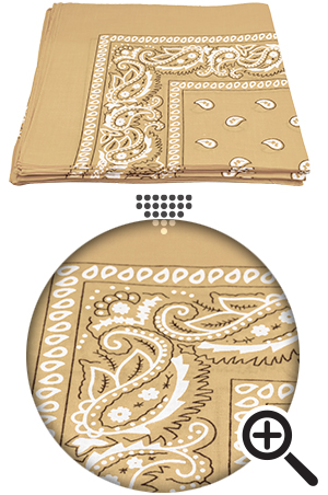 [MG92058] Bandanna 100% Cotton Paisley #92058 Light Beige -dz