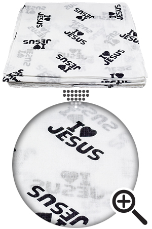 [MG99974] Bandanna I.L.Jesus #99974 White -dz