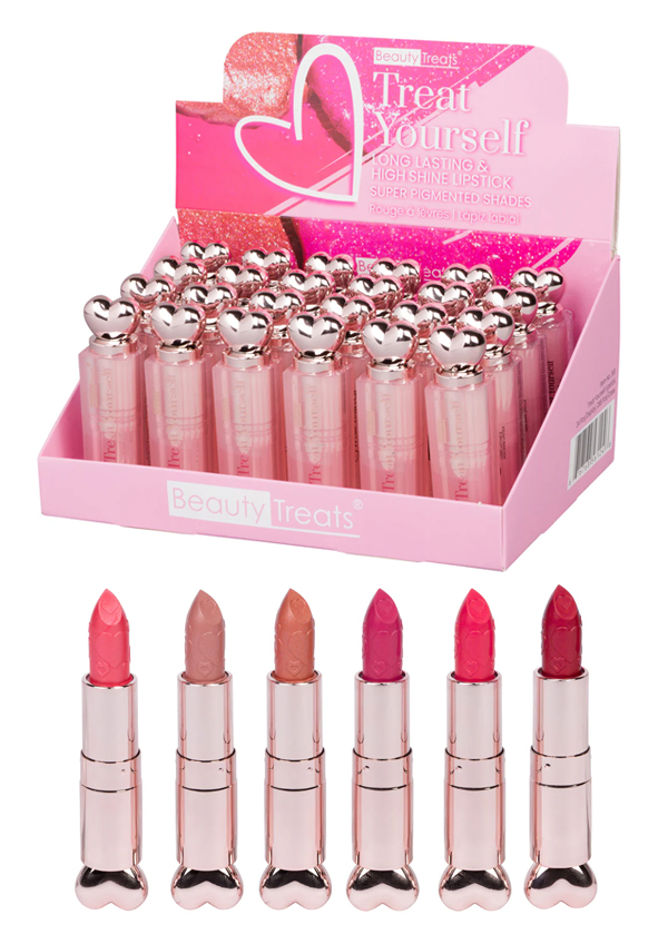 [BTS56124] Beauty Treats Long Lasting & High Shine Lipstic (24 pc/ds) #128