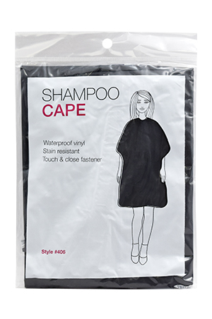[BTD18901] Betty Dain Shampoo Cape #406Black(Vinyl)-pc
