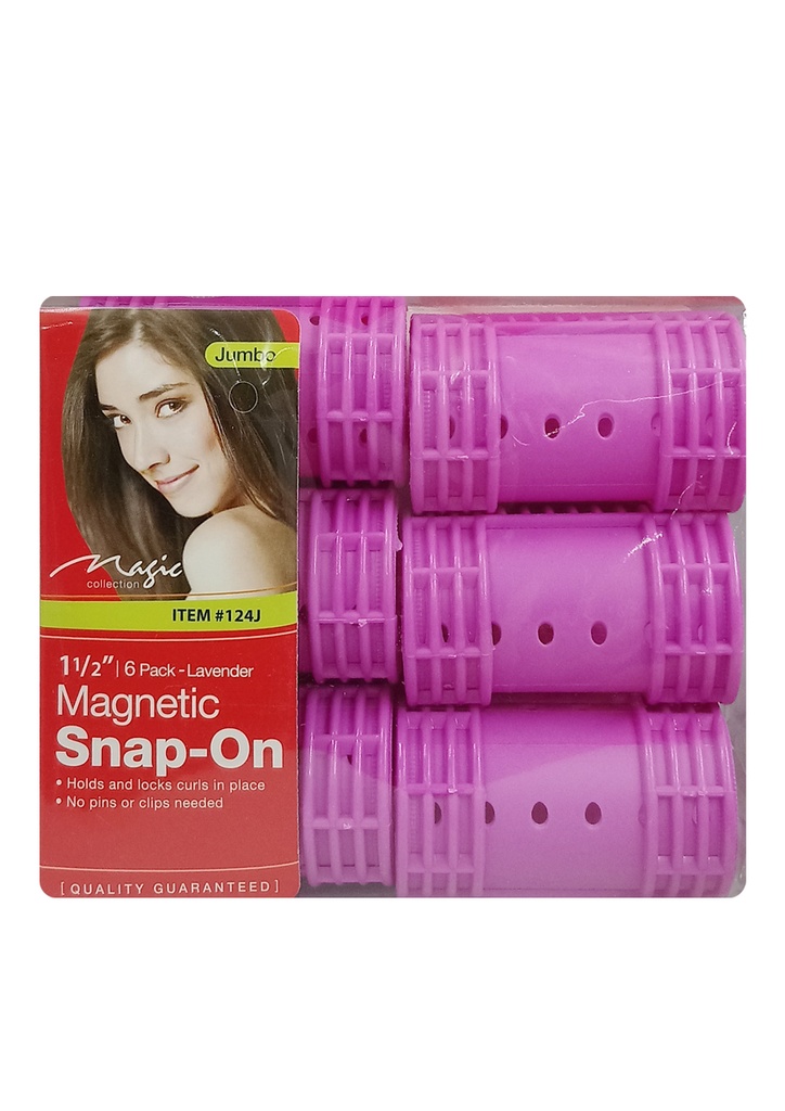 Magic Magnetic Rollers (Lavendar/Jumbo/1 1/2") #124J -pc