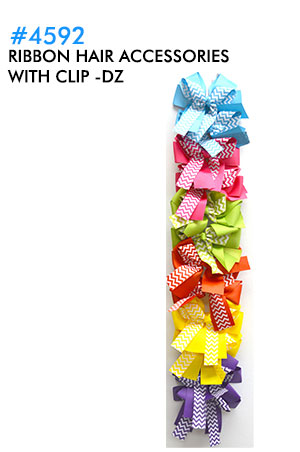 Ribbon Hair Accessories w/Clip #4592-dz