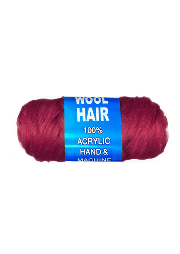 [MG83475] Brazil Wool Hair Knitting Yarn -Burgundy #MG83475 (80 g) -pc