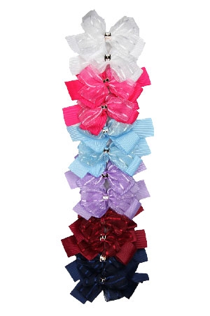 Ribbon Hair Accessories w/Clip #7623-dz