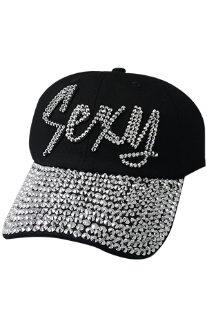 SMA RINESTONE CAP 15-Black Sexy