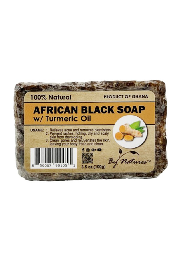 [BYN90105] By Natures African Black Soap -Turmeric Oil (3.5 oz/100 g) #136