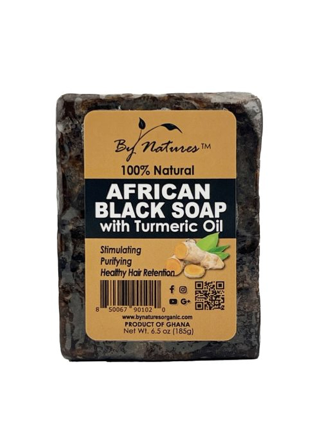 [BYN90102] By Natures African Black Soap -Turmeric Oil (6.5 oz/185 g) #133