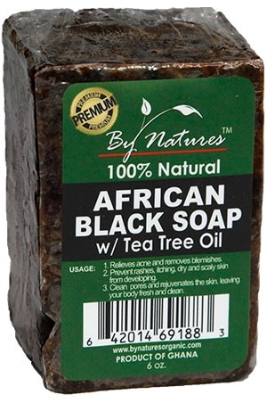 [BYN69188] By Natures African Black Soap with Tea Tree Oil (6.5oz) #35