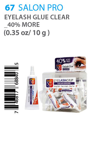 Salon Pro Eyelash Glue Clear_40% more (0.35oz/10g) #67 DISC