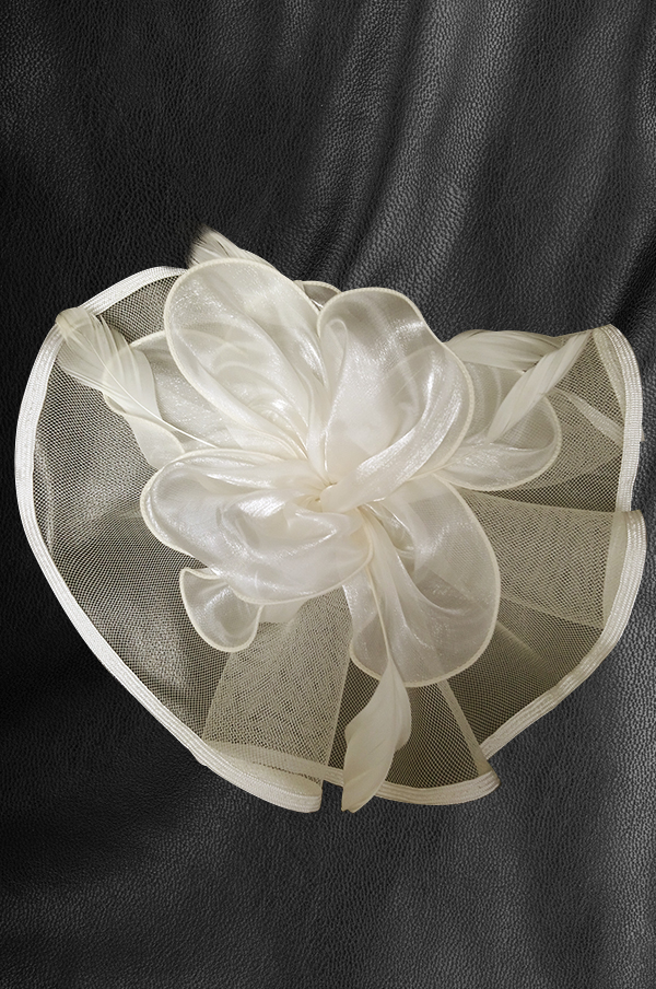 [MG07337] Church Hat #MG07337 (Ivory) - pc