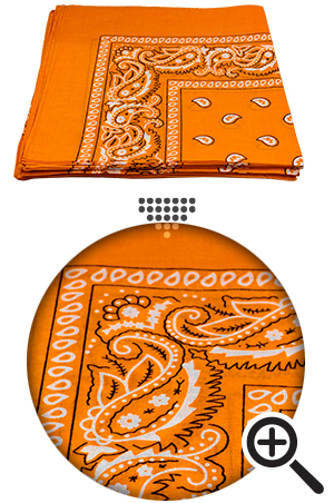 Bandanna 100% Cotton Paisley #99983 Light Orange -dz