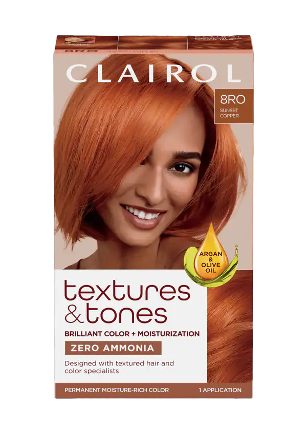 [CLR10865] Clairol Textures & Tones #8RO Sunset Copper (=Flaming Desire))
