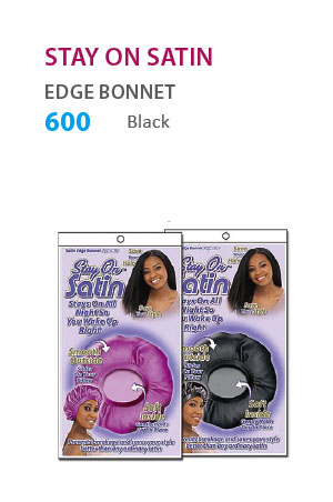 Stay on Satin Edge Bonnet (Black) #600 -dz