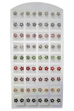 Stone Earring (Flower1 Mix -Small) #0143
