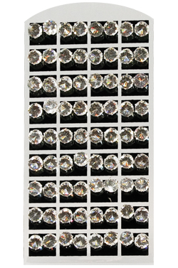 Stone Earring (Round Clear-10mm) #0140