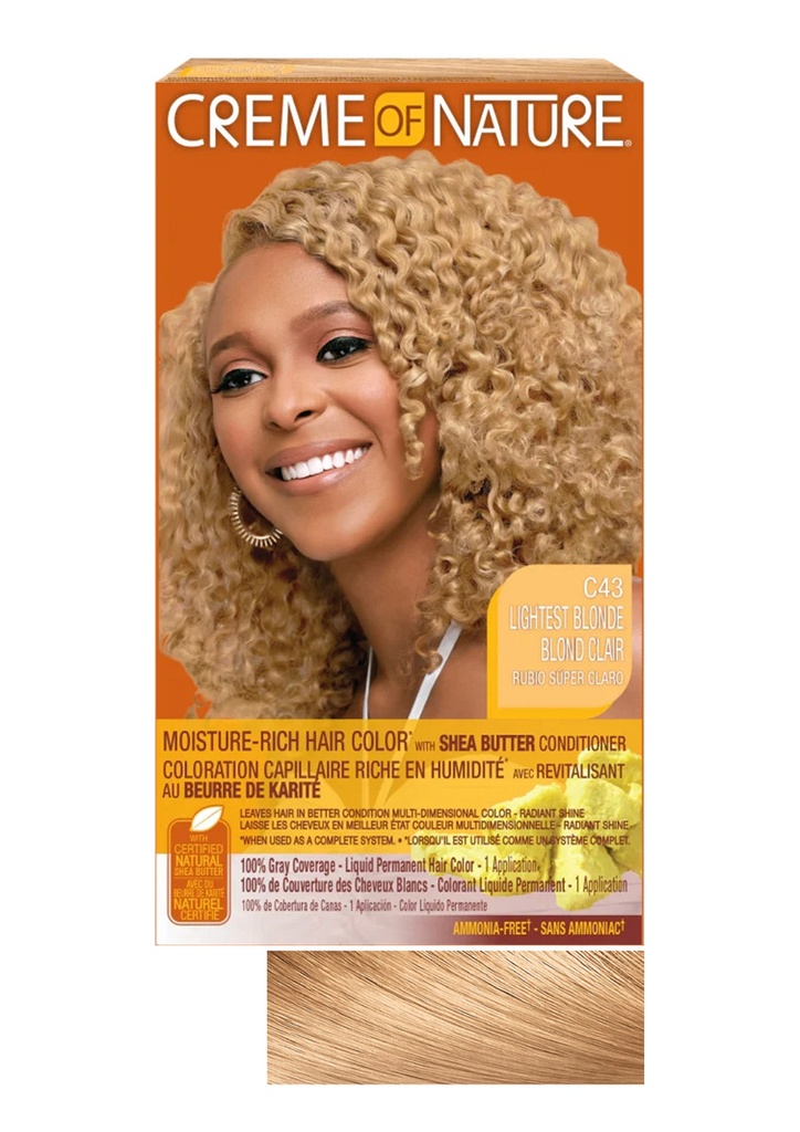 [CRN64040] Creme of Nature Moisture -Rich Hair Color w/Shea Butter Conditioner #C43 Lightest Blonde #82