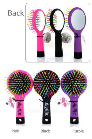 The Wet Brush Wiggle Brush #BLXPKPWGGT(Pink/Black/Purple)-pc