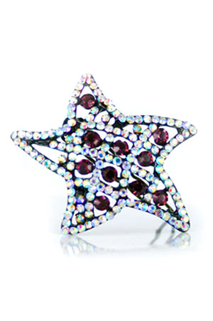 [MG33503] Design Stone Hair Pin :Snap Clip (12pcs /pk) #3350B -pk