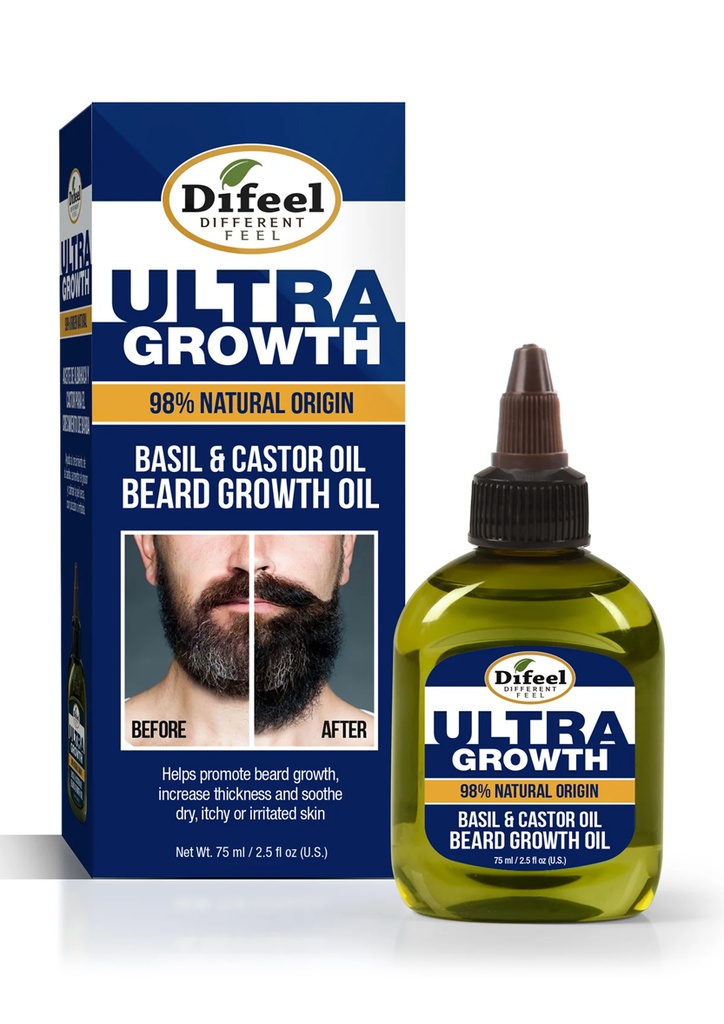 [DIF60012] Difeel Basil & Castor Oil Ultra Growth Beard Oil (2.5 oz) #259