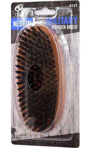 Titan Military Wooden Brush-Med #721 -pc