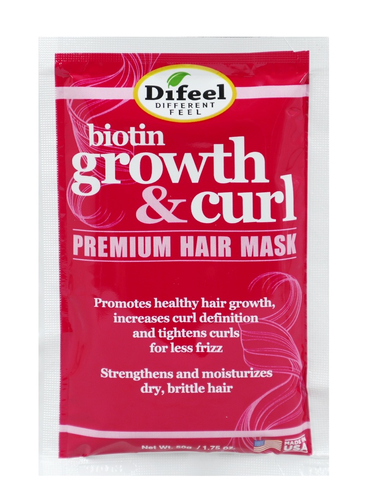 Difeel Biotin Growth & Curl Premium Hair Mask (1.75 oz/12pc) #267
