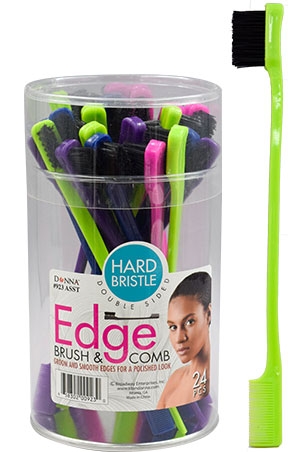 [DON00923] Donna Double Side Edge/Comb Brush (24pc/Jar) #923 -Jar