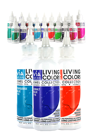 Via Living Hair Color 4oz #68 -Turquoise Blue #114