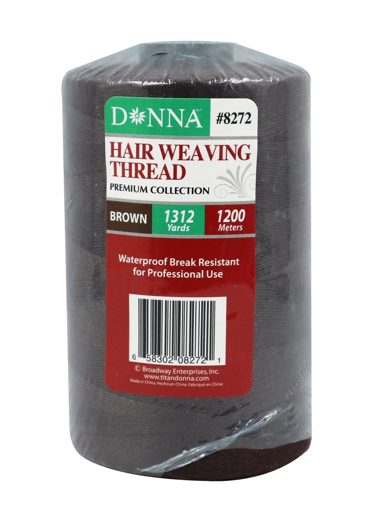 [DON08272] Donna Hair Weaving Thread (1200m) #8272 Brown -pc