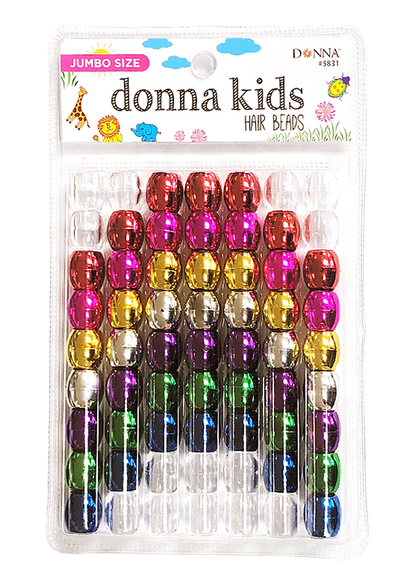 Donna Kids Jumbo LG PK Bead #5831 Metalic Asst Mixed - pc