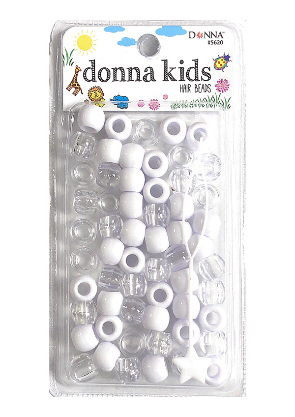Donna Kids Medium Bead W/Beader #5620 WT/CL Mixed - pc