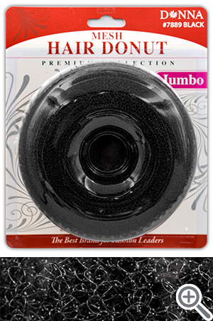 [DON07889] Donna Mesh Hair Donut-Jumbo#7889(Black)-dz