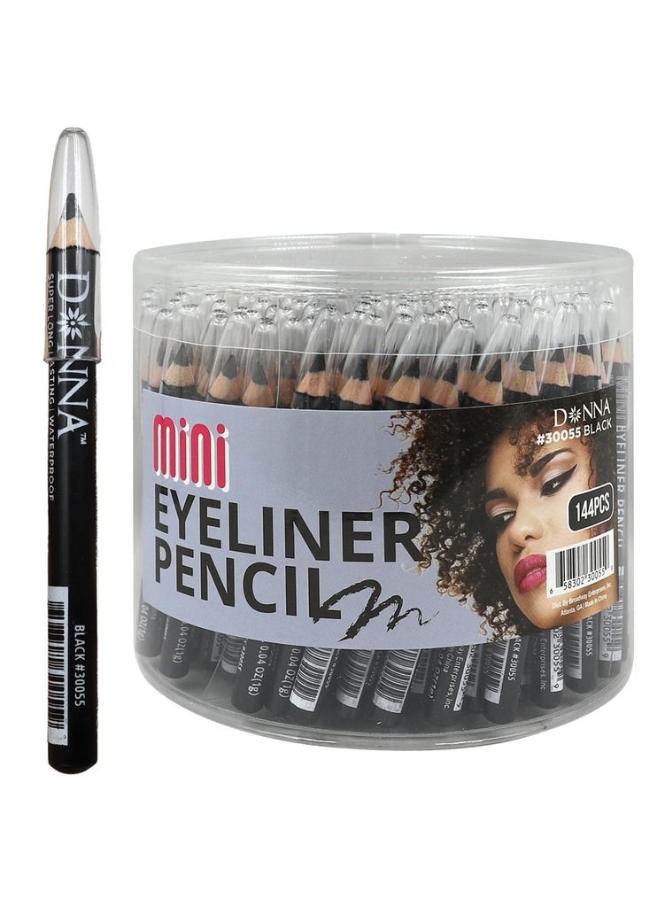 [DON30055] Donna Mini Eyeliner Pencil #30055 Black (144 pcs/Jar) -Jar