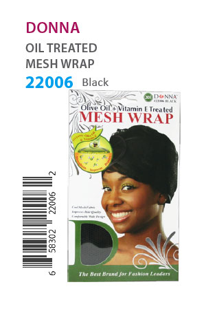 Donna Oil Treated Mesh Wrap #22006 Black - dz