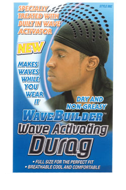 Wave Builder Wave Activating Durag [Black] #992 - dz